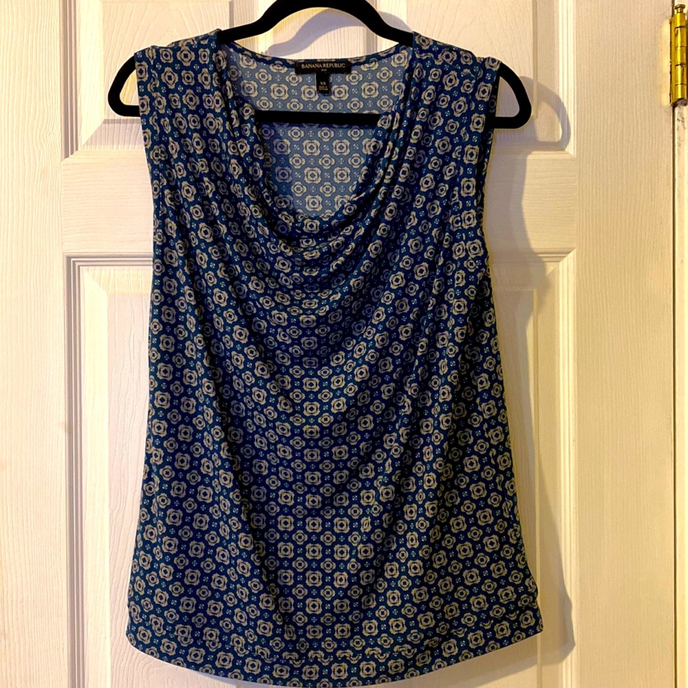 2 cowl neck sleeveless blouses